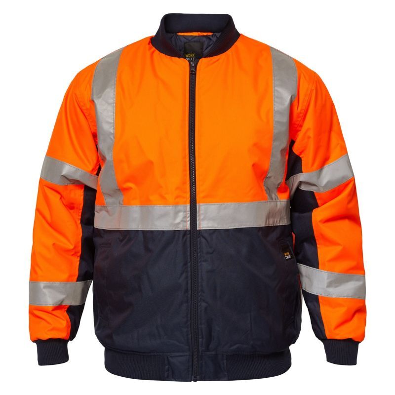 Tempest Hi Vis Bomber Jacket With X - Pattern Tape Thumbnail
