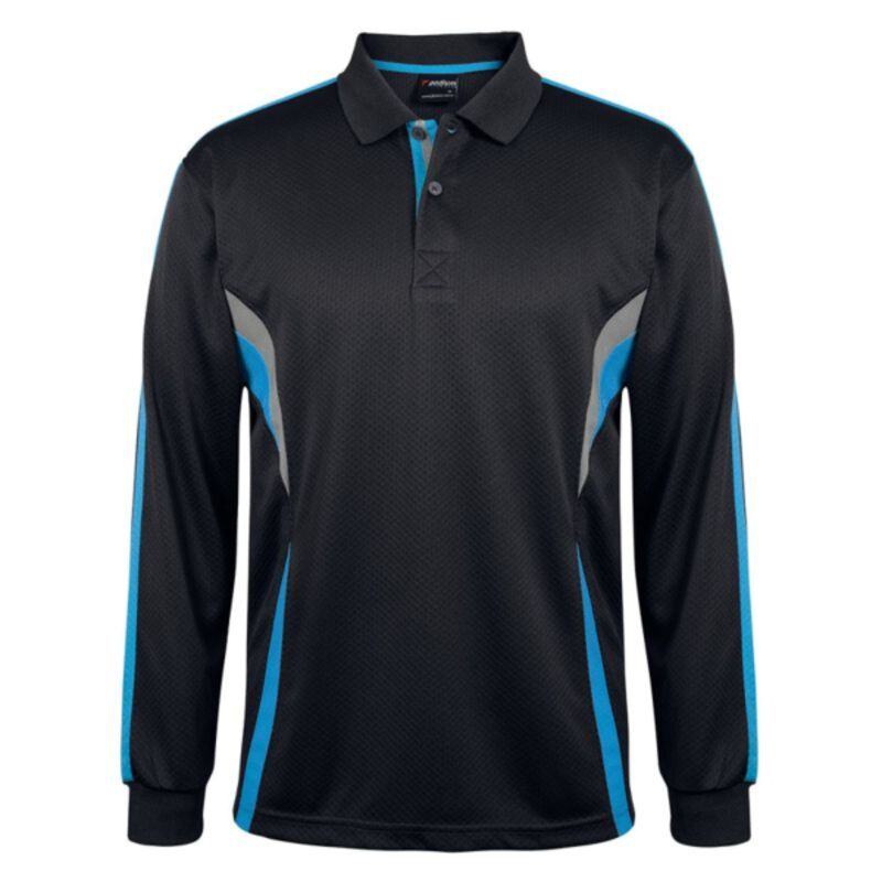 Mens Podium Long Sleeve Cool Polo Thumbnail