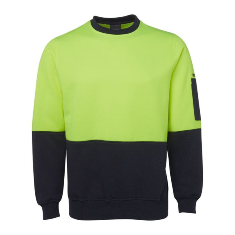 Mens Hi Vis Fleecy Crew Thumbnail