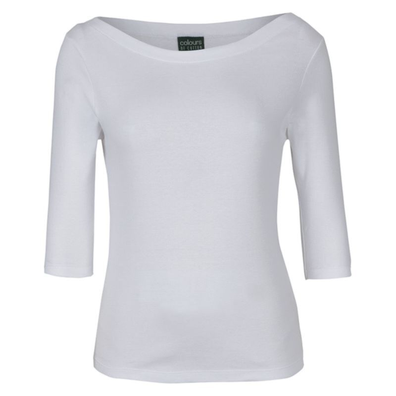 Womens C Of C 3/4 Sleeve Boat Neck Tee Thumbnail