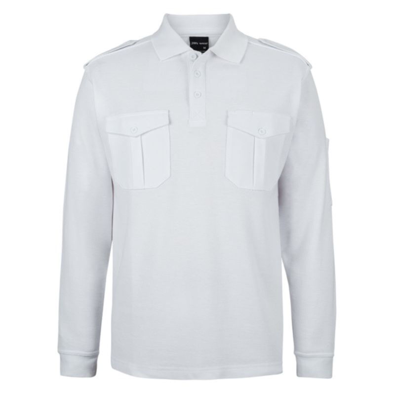 Mens Long Sleeve 250 Epaulette Polo Thumbnail