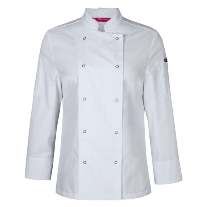 Womens Long Sleeve Snap Button Chef Jacket  Thumbnail