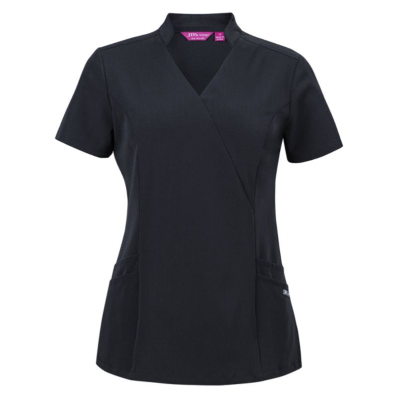 Womens NU Mandarin Collar Scrub Top Thumbnail