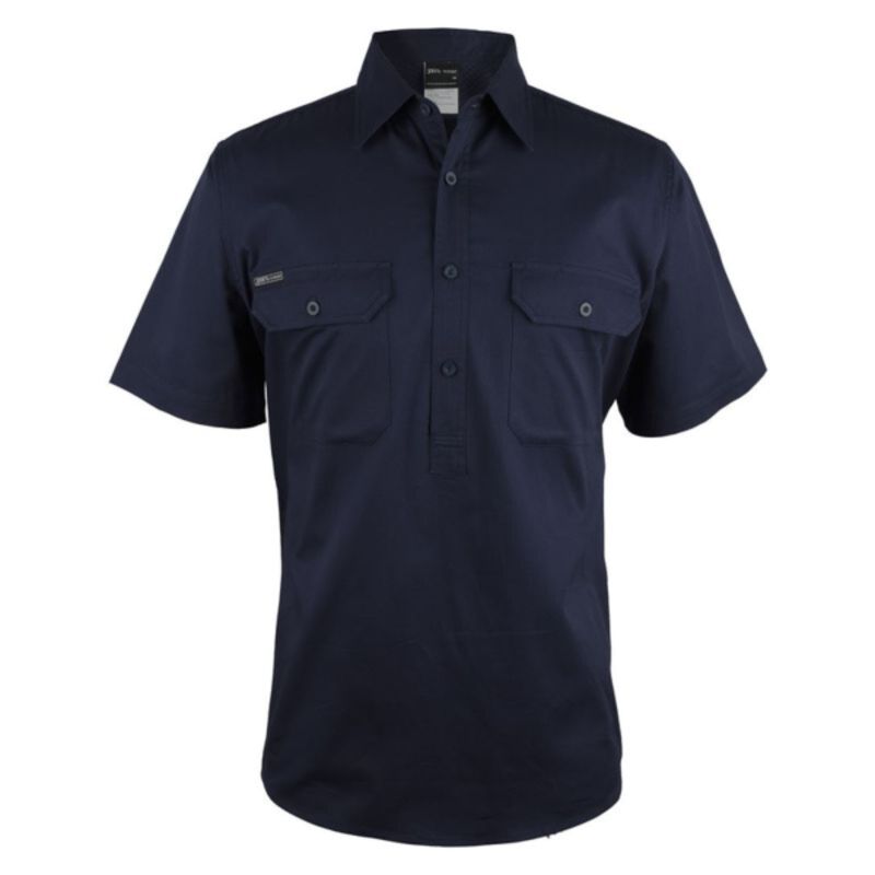 Mens Close Front Short Sleeve 150g Work Shirt Thumbnail