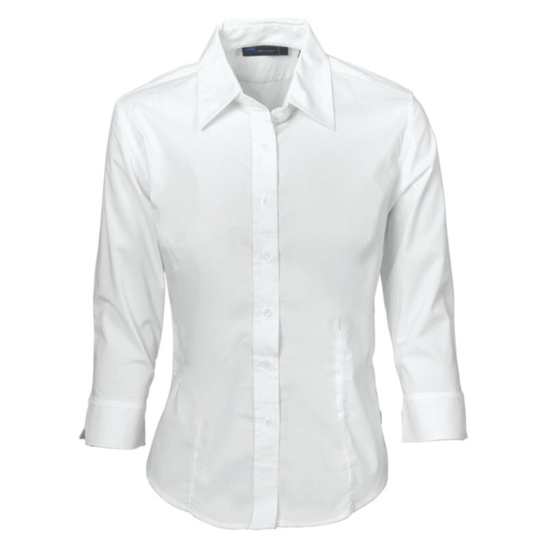 Womens Polyester Cotton Shirt 3/4 Sleeve Thumbnail