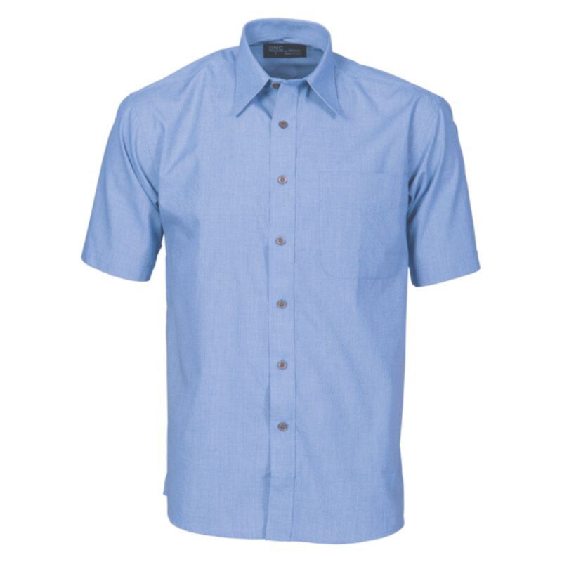 Classic Mini (Check) Houndstooth Short Sleeve Business Shirt Thumbnail