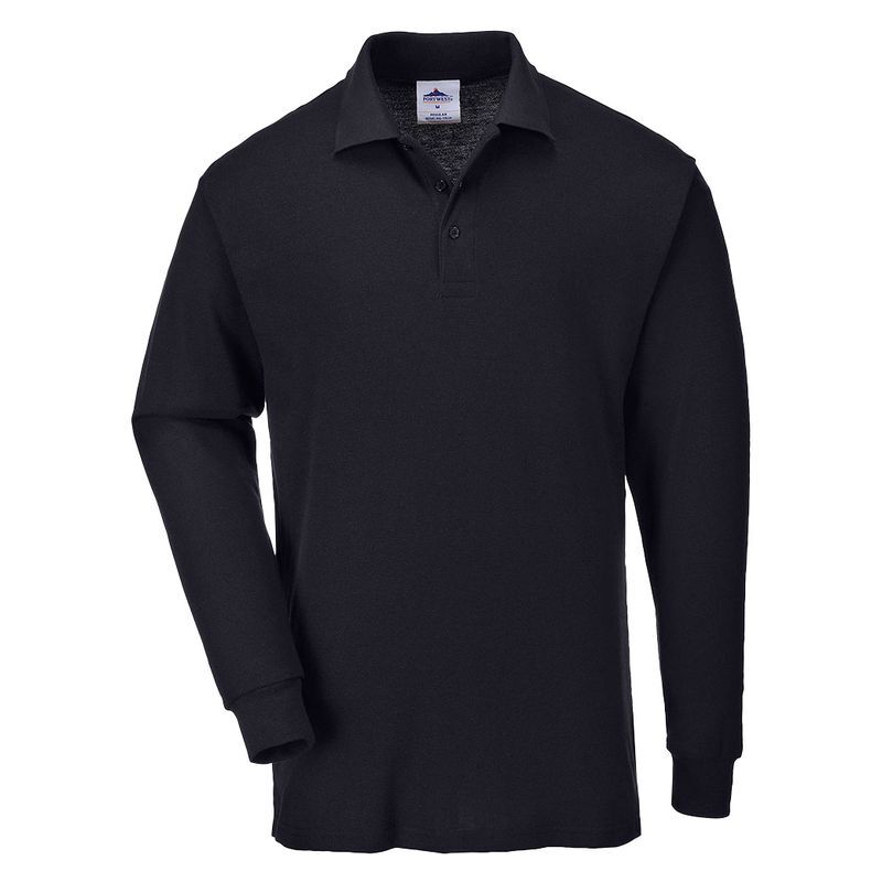 Mens Genoa Long Sleeve Polo Shirt Thumbnail