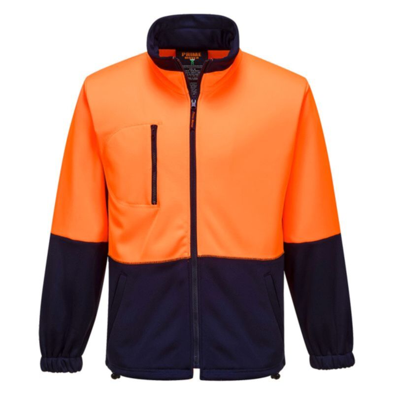 Hi-Vis Water Repellent Contrast Zipped Class D Brush Fleece Thumbnail
