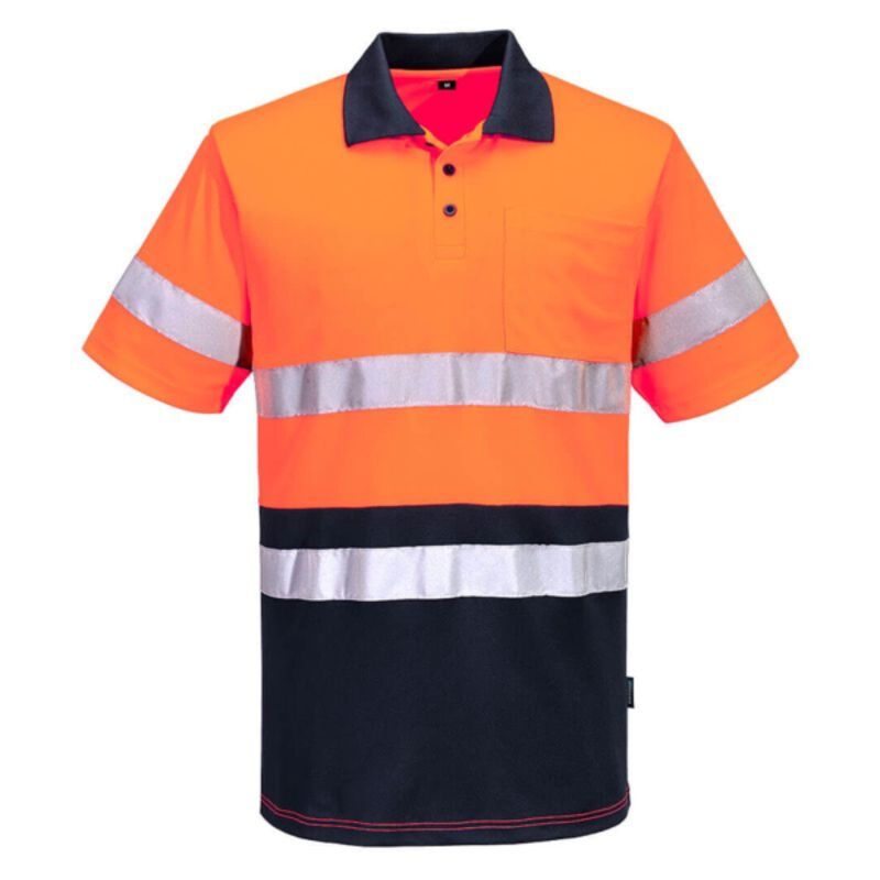 Hi-Vis Contrast Polo Shirt Short Sleeve Thumbnail