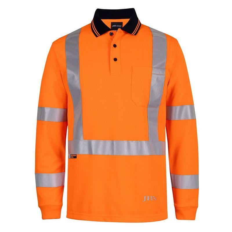 Hi Vis Long Sleeve NSW/QLD Rail Biomotion X-Back Polo Thumbnail
