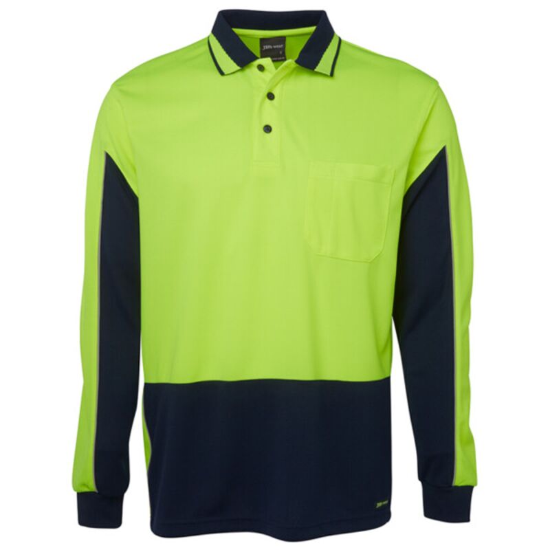 Mens Hi Vis Long Sleeve Gap Polo Thumbnail