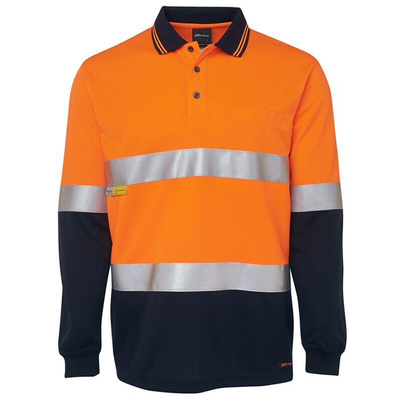 Mens Hi Vis Long Sleeve (D+N) Trad Polo Thumbnail