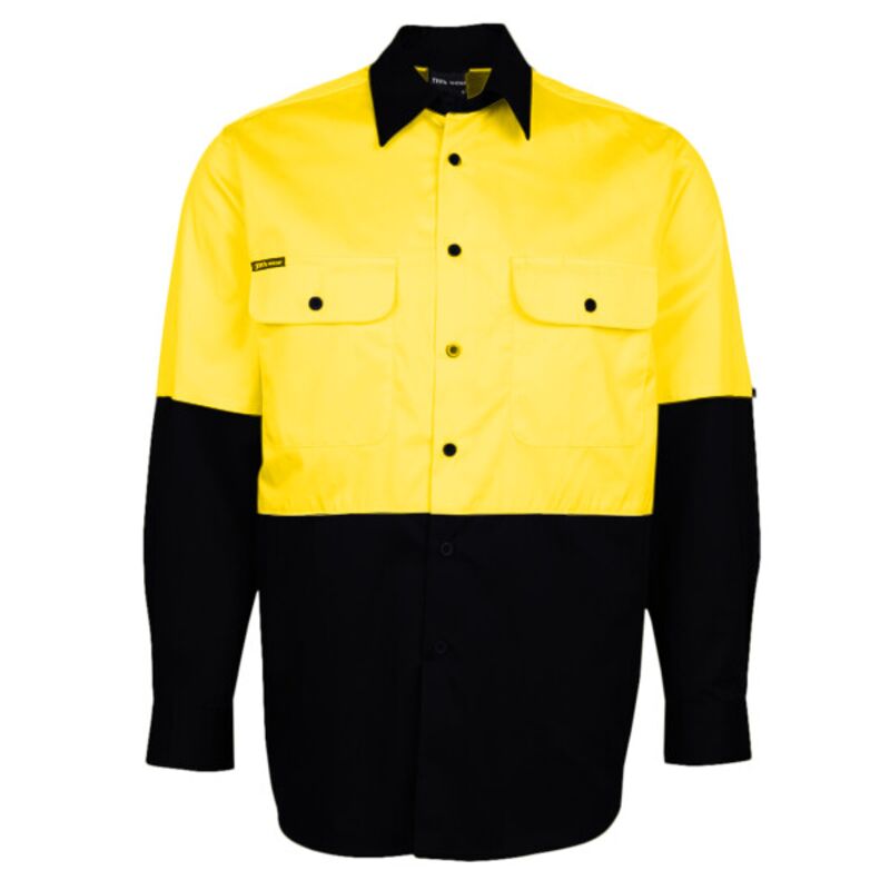 Mens Hi Vis Long Sleeve 150G Work Shirt Thumbnail