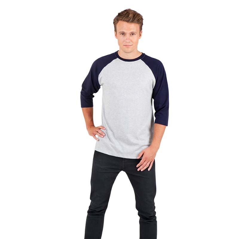 Unisex 3/4 Sleeve Raglan Tee Shirt Thumbnail