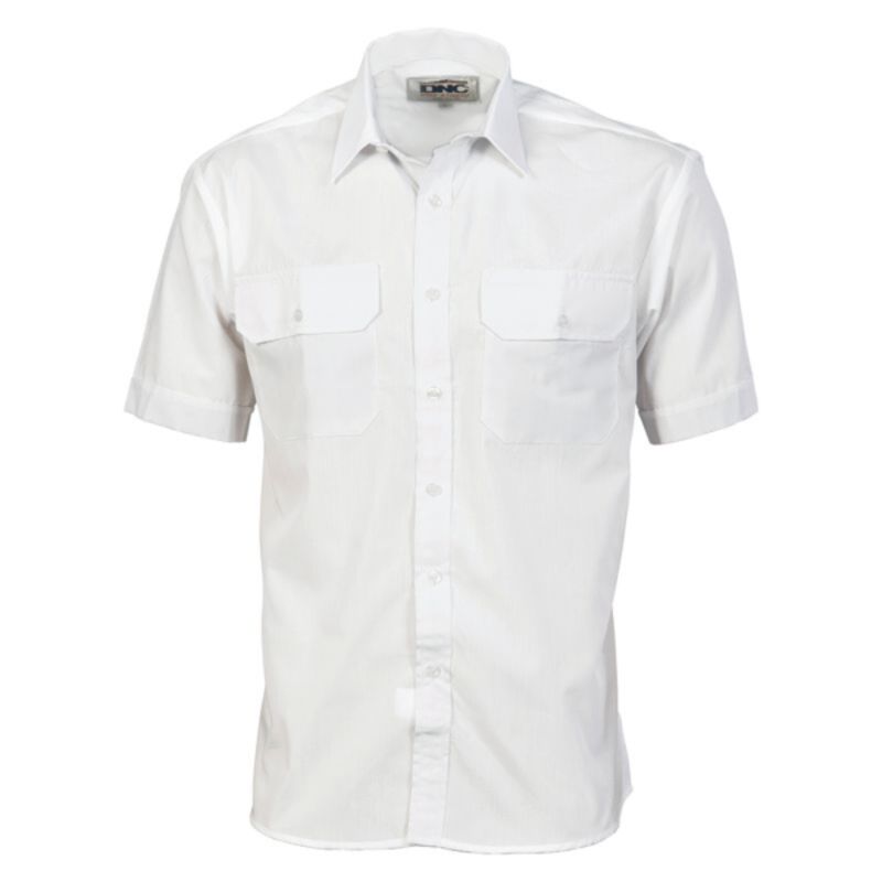 Mens Polyester Cotton Short Sleeve Work Shirt Thumbnail