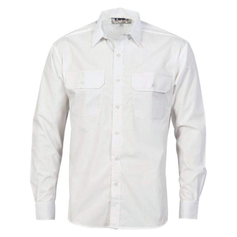 Mens Polyester Cotton Work Long Sleeve Shirt Thumbnail