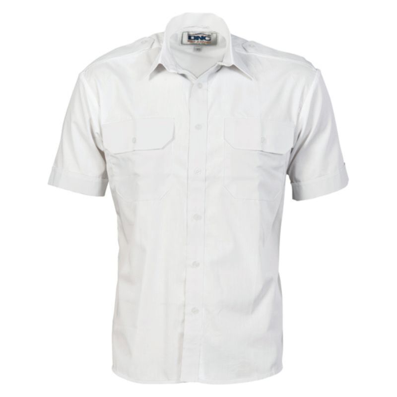 Mens Epaulette Polyester/Cotton Short Sleeve Work Shirt Thumbnail