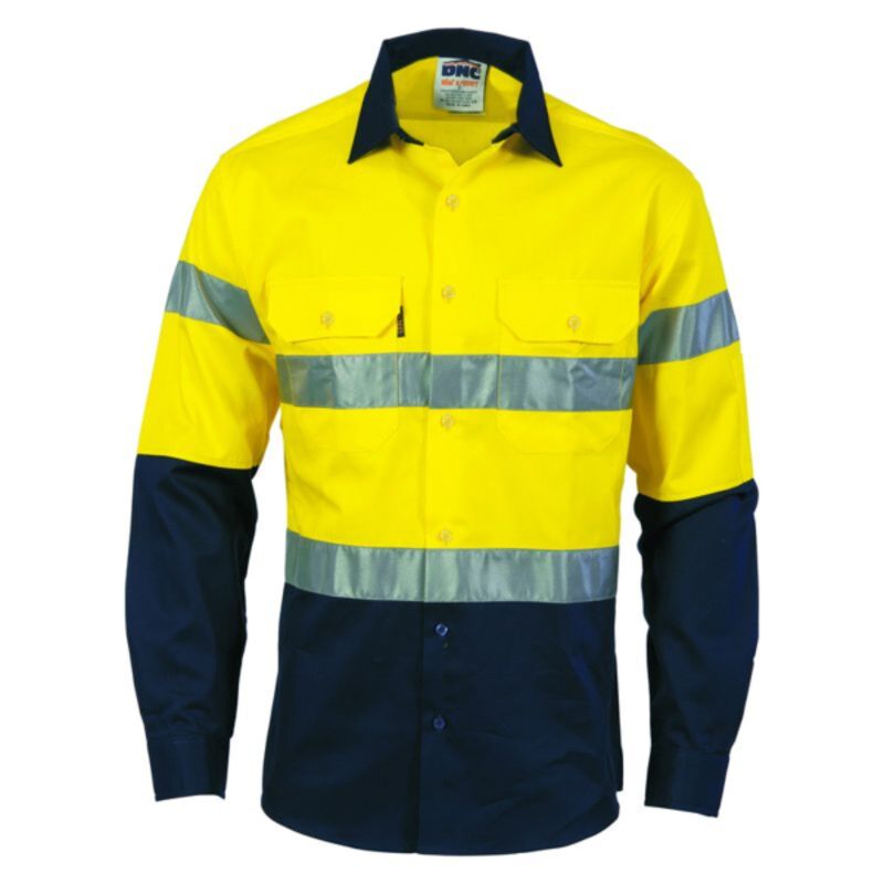 Mens 2 Tone Hi Vis Drill Shirt Thumbnail