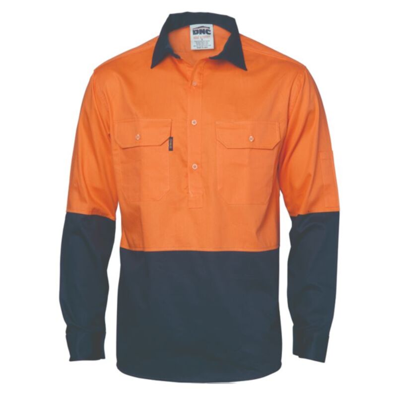 2 Tone Cool Breeze Close Front Cotton Shirt Thumbnail