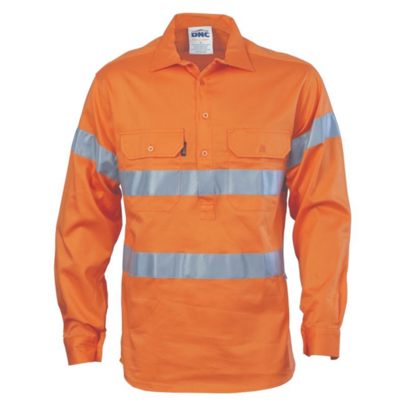 Cool Breeze Close Front Cotton Shirt with R/Tape Thumbnail