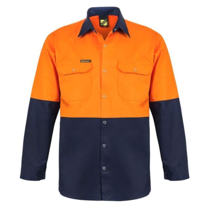 Mens Two Tone Long Sleeve Shirt With Studs Thumbnail