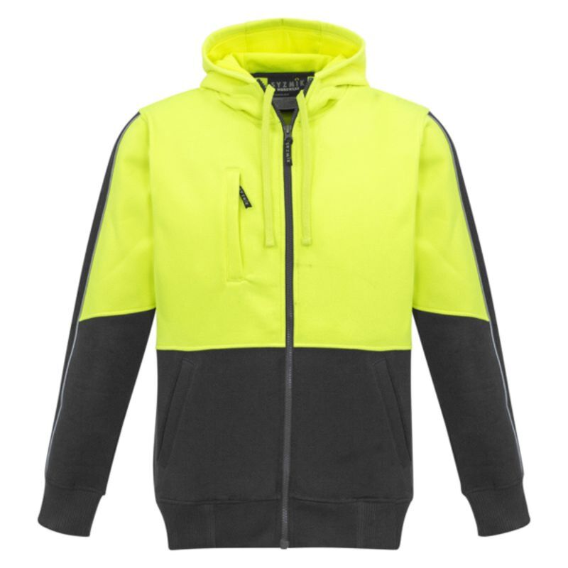 Unisex Hi Vis Full Zip Hoodie Thumbnail