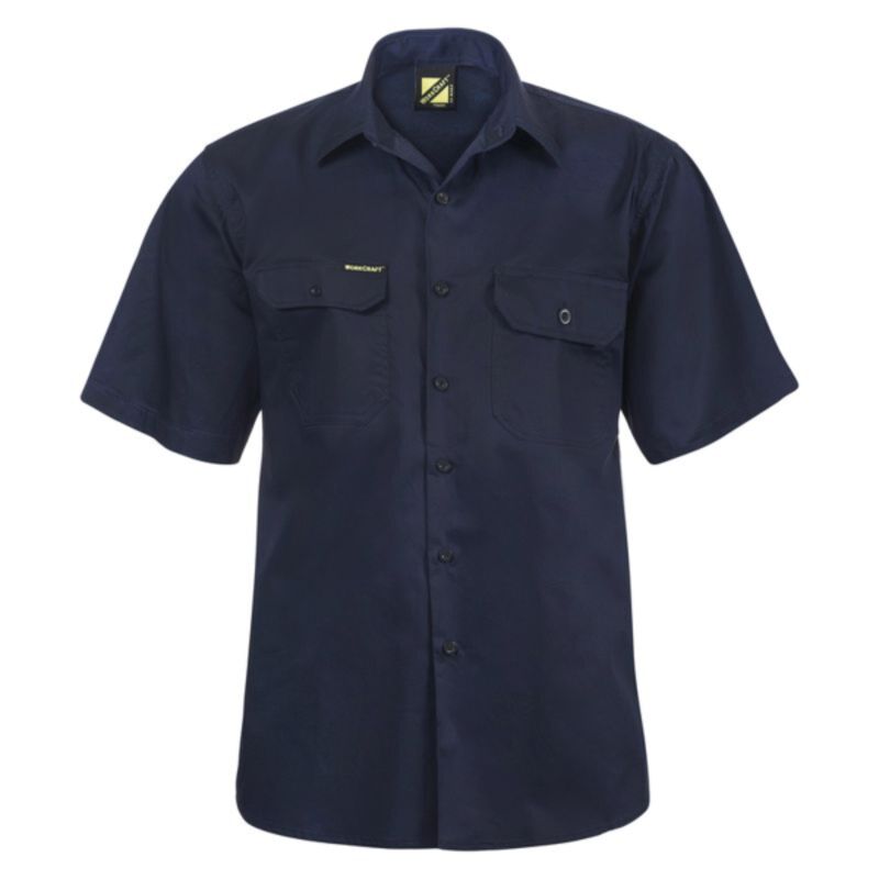 Mens Lightweight Short Sleeve Vented Cotton Drill Shirt Thumbnail
