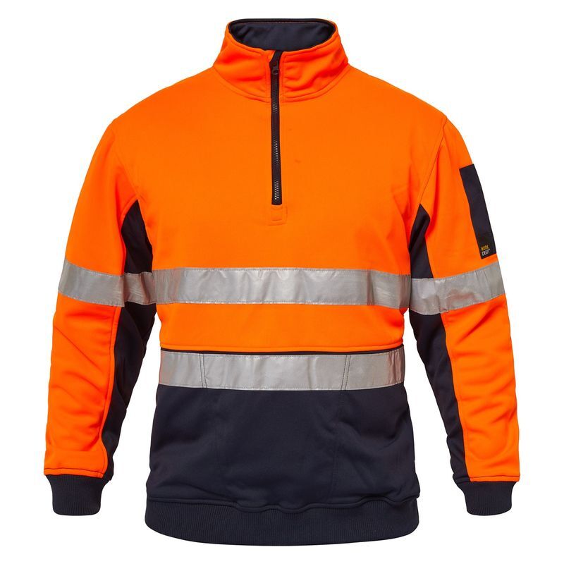 Mens Ridge Hivis Two Tone 1/2 Zip Pullover With Csr Tape Thumbnail
